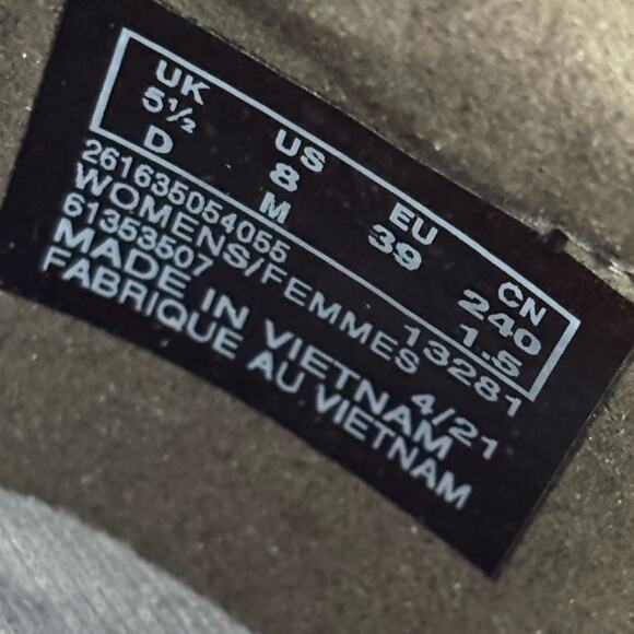 CLARKS Collection Olive Green Suede-Like Comfort Sneakers W8 - Picture 3 of 8